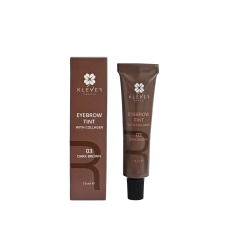 Фарба для брів із колагеном 03 Dark Brown Klever Beauty
